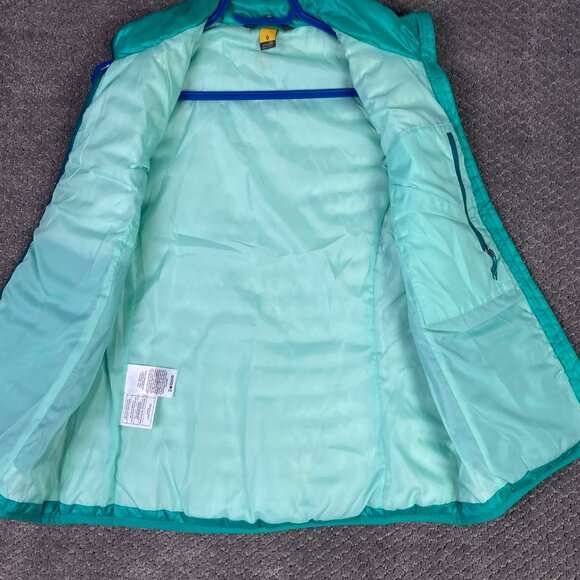 Eddie Bauer EB700 Travex Down Vest Women's XS Packable Aqua Teal Green Full Zip - Picture 8 of 15